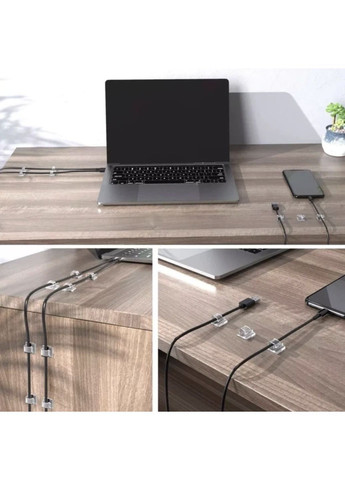 Органайзер фиксатор кабеля держатель для проволоки клипса самоклеющийся хомут кабель менеджмент 3M 1 шт WCL-1258 Белый Captain (370665148)