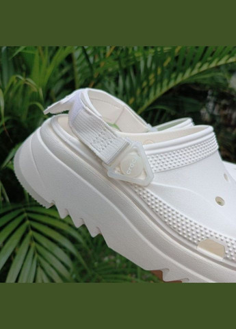 Белые крокс классик хайкер клог платформа clog Crocs