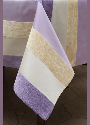 Скатертина "Шенілова смужка" кольорова, 165×300 см Ліловий Kayra (318382591)