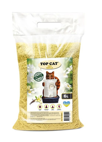 Наповнювач для котячого туалету Tofu соєвий тофу з ароматом ванілі 6 л Top Cat (275394918)