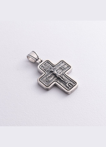 Православный серебряный крест Распятие. Спаси и Сохрани (на укр. языке) 133308 Oniks (296565753)