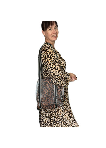 Леопардовая сумка-шопер из полированного хлопка Svitashka Светоотражающие ручки No Brand (335051249)