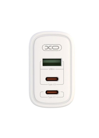 Мережевий зарядний пристрій CE04 адаптер Super Si 2xType-C_65W / QC_45W white (PD3.0, QC4+, QC3.0, FCP, MTK та ін.) XO (333827854)