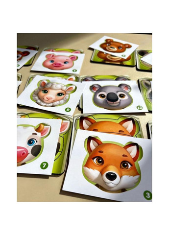 Дерев'яний пазл-вкладиш "Збери тварин" Ubumblebees (ПСФ134) PSF134, 39 деталей No Brand (330606938)