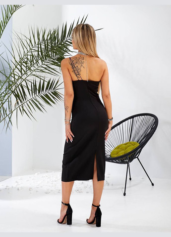 Чорна вечірня сукня жіноча на одне плече Avanti