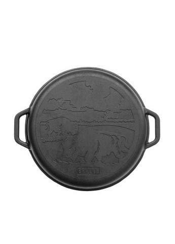 Котел туристичний (KA12-2) Brizoll чавунний азіатський з кришкою-сковородою 12 л (370892347)