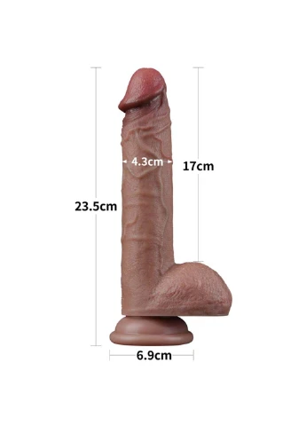 Фалоімітатор з венами Dual Layered Silicone Cock 9.0 Lovetoy (299152622)