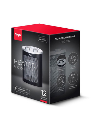 Качественный бытовой тепловентилятор обогреватель ERGO FHC 2015 дуйчик 1500 Вт No Brand (317173149)