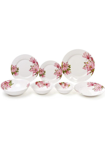 Набір 6 порцелянових обідніх тарілок "Магнолія" Ø27см Bona (330019235)