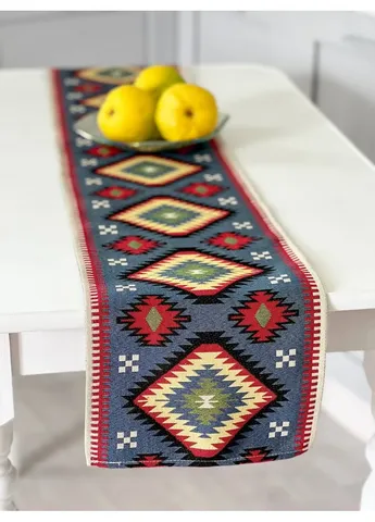 Гобеленова доріжка JAIMA031-25 25x138 см 75% поліестер Синий No Brand (404645294)