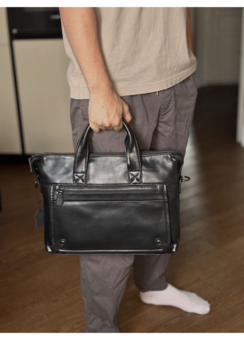 Сумка мужская 14067 с ручками Черная Vintage (331910787)
