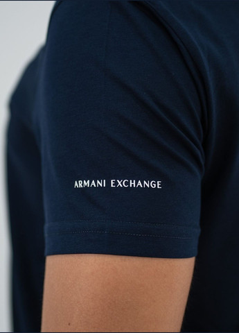 Темно-синяя футболка мужская с коротким рукавом Armani Exchange ICON PERIOD