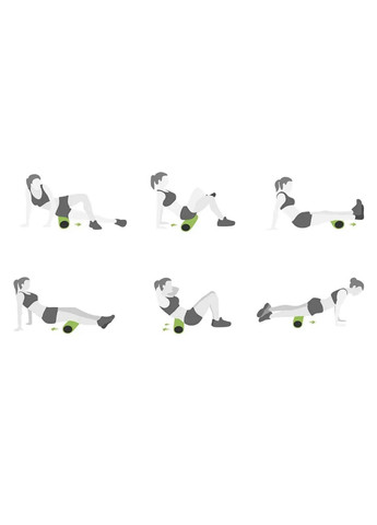 Массажный ролик для йоги полый EVA, 33 *14 см (ролик для спины) серый No Brand (360550758)