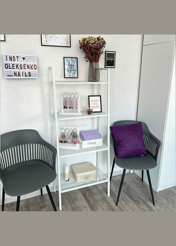 Стеллаж-этажёрка четырехъярусный из металла белый 60*35*148см SW-00002104 Sticker Wall (330018258)