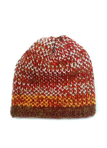 Стильна жіноча в'язана шапка Касіо жаккард микс, ручна робота PRIGRIZ (368787139)