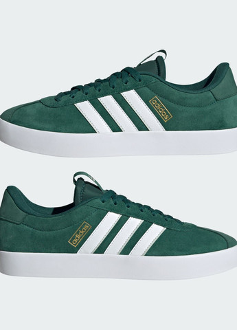 Зеленые всесезонные кроссовки vl court 3.0 adidas