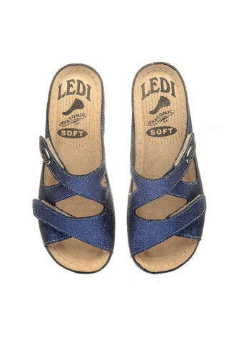 Цветные шлепанцы анатомические 426 т. синий/перламутр ( ) Ledi Anatomic