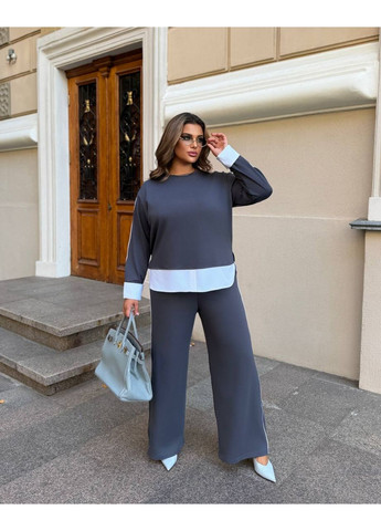 Прогулочный костюм с имитацией рубашки (размерная сетка в описании) GD/GL Модний простір (364965887)