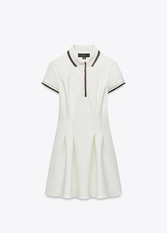 Білий кежуал сукня Zara однотонна