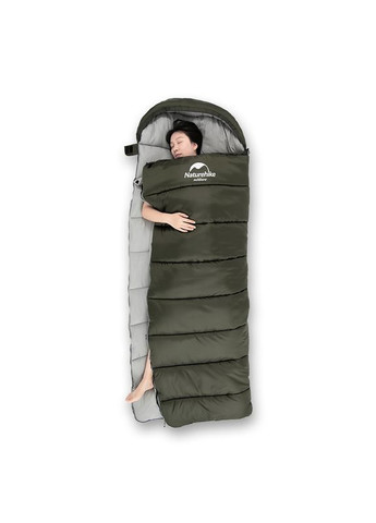 Спальник с капюшоном U250 NH20MSD07, (6°C), правый, тёмно-зелёный (A-017484) Naturehike (317405591)