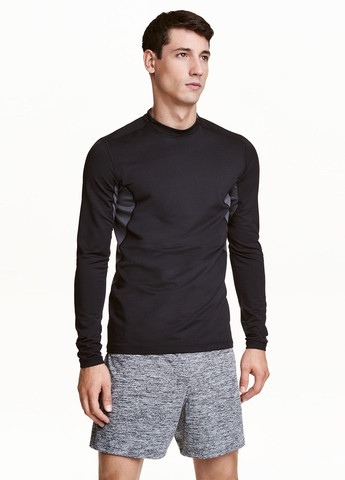 Черный демисезонный кэжуал лонгслив H&M