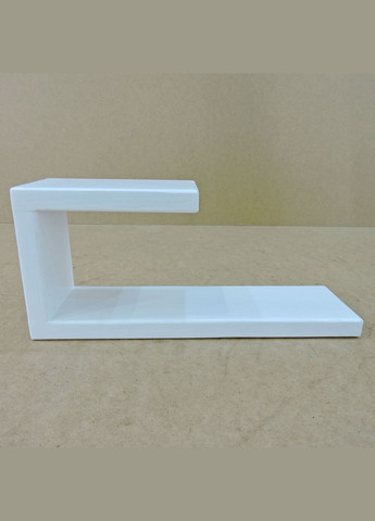 Настенная полка из дерева Бордже правая стандарт зефир (НСП-0012420) No Brand (328080785)