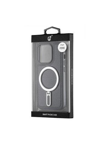 Чохол Jinduka Leather Ringo для iPhone 15 Pro шкірозамінник-захист камери чорний Case (370167633)