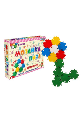 Дитяча мозаїка-пазл №6 1-147, 70 деталей?60мм Colorplast (372495417)