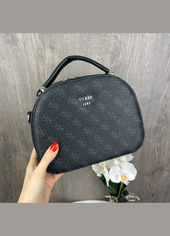 Каркасная сумка на плечо с геометрическим узором из экокожи черная (sku_1784) No Brand (330576225)