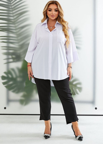Біла блуза з рукавом 7/8 на гудзиках Allthings