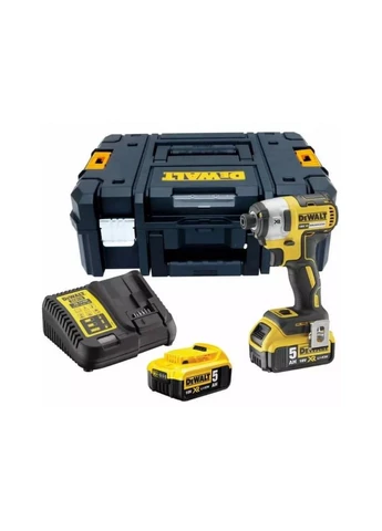 Шуруповерт /хв, кейс (m58265) DeWALT 18V XR Li-Ion, 2x5Ah, безщітковий, 205 Нм, 3250 об (377777060)