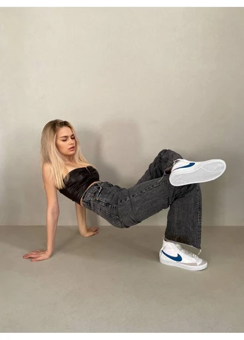 Синій кросівки чоловічі nike blazer mid 77 blue найк блейзер сині демісезон No Brand