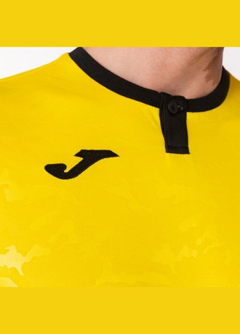 Желтая футболка футбольная toletum ii желтая с черными вставками 101476.901 с коротким рукавом Joma Модель