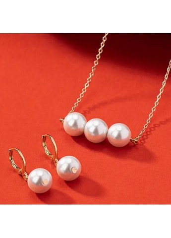 Комплект прикрас кольє та сережки "Делікатний" No Brand (361971490)