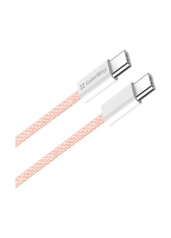 Дата USB-C кабель USB-C 1.0m 60W 3.0А pink (m441705) Colorway USB-C to USB-C 1.0m 60W 3.0А pink (367062842)