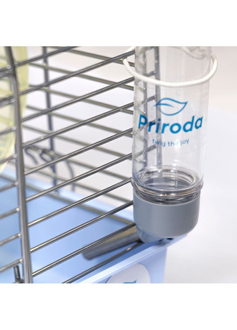 Клетка Фаворит для джунгарских хомяков и мышей с колесом хром/голубая 30x20x24 см Природа (355795211)