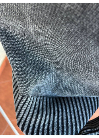 Чорний демісезонний светр жіночий a-n 870 варений ведмедик камінчики середня довжина оверсайз 44-48 No Brand