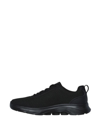 Черные всесезонные женские кроссовки 125207-bbk черный ткань Skechers