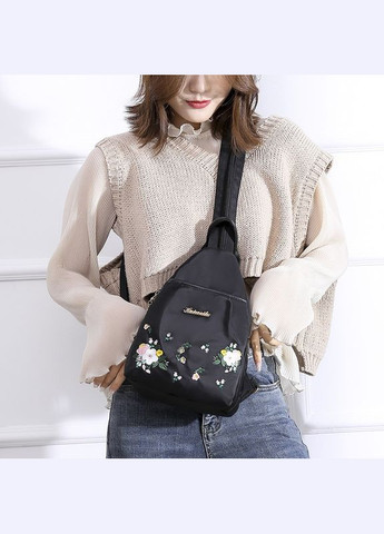 Жіночий рюкзак з вишивкою Black XS Italian Bags (291882950)