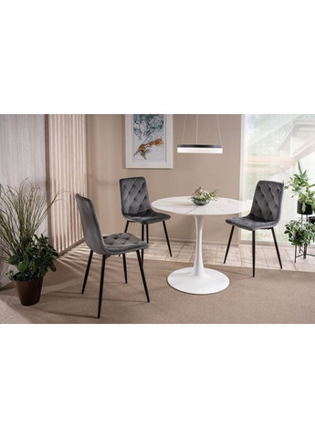 Стілець кухонний JERRY VELVET чорний каркас/сірий BL.14 JERRYVCSZ Signal (372178296)