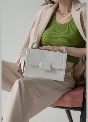 Женская кожаная сумка Kelly белая (A-027265) The Wings (327092095)