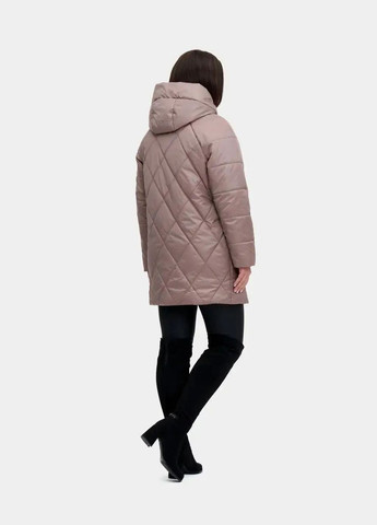 Бежевая демисезонная весенняя женская куртка большого размера SK