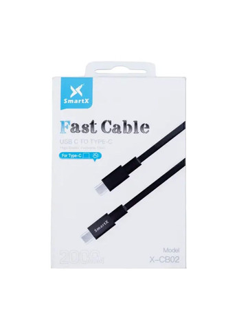 Кабель для зарядки USB-С шнур 2м черный UR522 Smartx (368767090)