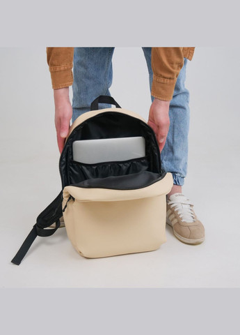 Повседневный рюкзак из экокожи бежевого цвета с отделением под ноутбук ToBeYou x (293247104)