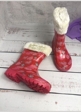 Гумові чоботи дитячі для дівчинки Червоний (726) Dual (347236099)