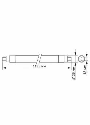 LED FITO лампа T8F 18W 1.2M (VL-T8F-1812B) Videx (305758235)