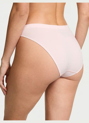 Трусики-бікіні з мікрофібри Seamless Bikini Panty пудрові Victoria's Secret (314770443)