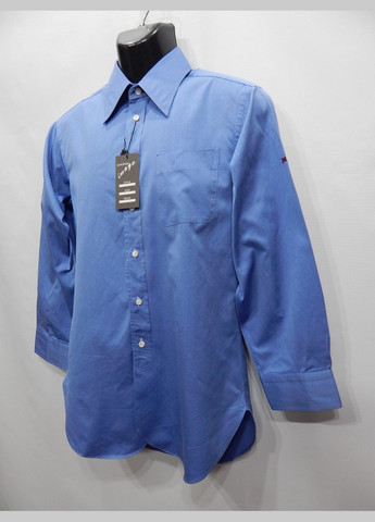 Синяя кэжуал рубашка с геометрическим узором No Brand