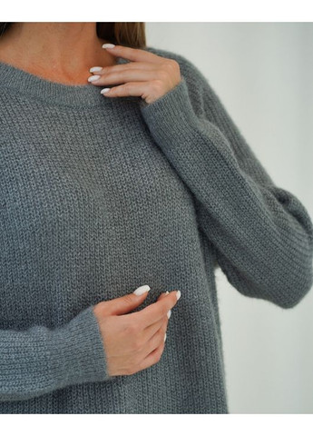 Темно-сіра повсякденний, кежуал в'язана сукня-туніка з пряжі-травки сукня светр Magnet однотонна