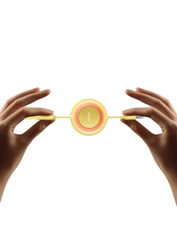 Кабель Bright Mirror 2 Series Retractable 3-in-1 Fast Charging Data Cable USB to M+L+C 3.5A 1.1m yellow Baseus Bright Mirror One-for-three Retractable Data Cable (340278348)